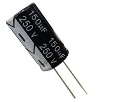Kit 5 pçs - capacitor eletrolitico 150x250v - 150 uf x 250v