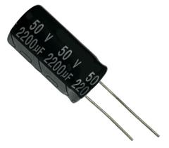 Kit 5 pçs - capacitor eletrolitico 2200x50v - 2200uf x 50v