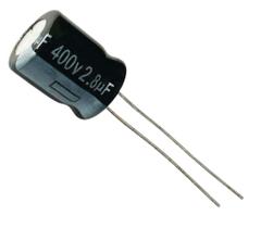 Kit 5 pçs capacitor eletrolitico 2,8x400v - 2,8 uf x 400v