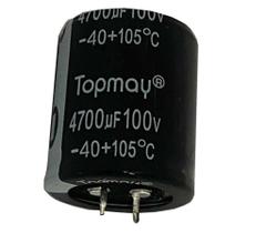 Kit 5 pçs - capacitor eletrolitico 4700x100v - 4700uf x 100v