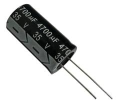Kit 5 pçs - capacitor eletrolitico 4700x35v - 4700uf x 35v