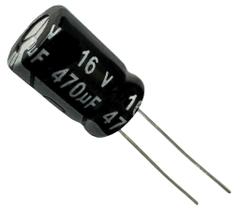 KIT 5 PÇS CAPACITOR ELETROLITICO 470X16V - 470UF X 16V 105º