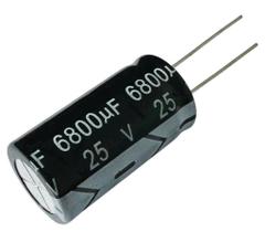 Kit 5 pçs capacitor eletrolitico 6800x25v - 6800uf x 25v