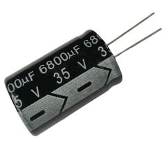 Kit 5 pçs - capacitor eletrolitico 6800x35v - 6800 uf x 35v