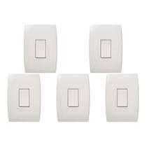 Kit 5 Pcs - Conjunto Soprano Ilus 4X2 Branco Com Placa(1S...