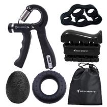 Kit 5 Pçs Hand Grip Gold Sports Pro Aperto Dedos Mãos Punho fitness