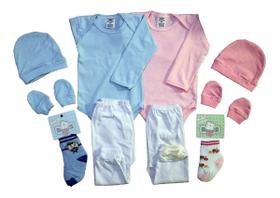 Kit 5 Pçs Maternidade Roupa De Bebê Menina E Menino