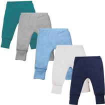 Kit 5 Pçs Mijão Malha Liso 100 Algodão Menino Menina Pé Reversível