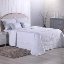 Kit 5 Pçs Peseira Cama Casal King e Almofadas Cheias Copacabana Percal 300 Fios Kit 5 Pçs Peseira Cama Casal King e Almofadas Cheias Copacabana Percal 300 Fios