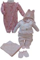 Kit 5 Pçs Saída Maternidade Bebê Menina LeBhua Paraiso 13687