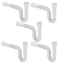 Kit 5 Pcs Sifão Flexível Multiuso Pvc Tigre Universal