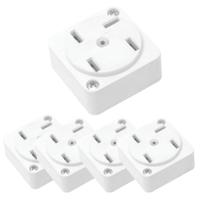 Kit 5 pcs tomada de embutir p/ telefone padrao branco