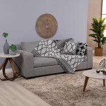 Kit 5 Pçs Xale para Sofá e Almofadas Cheias Grécia Jacquard 1,35x1,35m com Franja