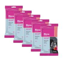 Kit 5 pct Lenços de Limpeza Facial Detox Reduz Oleosidade Carvão e Tomate Ricca 25un Kit 5 pct Lenços de Limpeza Facial Detox Reduz Oleosidade Carvão e Tomate Ricca 25un