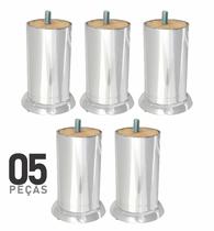 Kit 5 Pe Cama Box Casal Solteiro 10cm Cromado