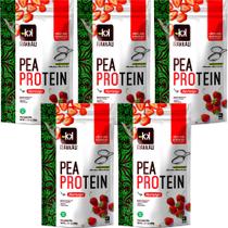 Kit 5 Pea Protein Morango Rakkau 600g Vegano Proteína