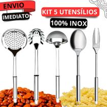 Kit 5 Peças 100% INOX linha PREMIUM Máxima Qualidade Kit 5 Peças 100% INOX linha PREMIUM Máxima Qualidade