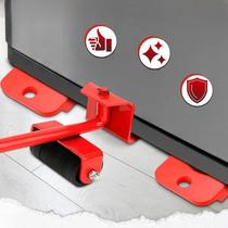 Kit 5 Peças Aparelho Movedor Móveis Levantador Materiais Geladeira Pesados Maquina Ferramenta