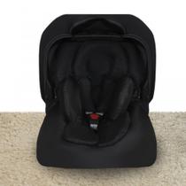 Kit 5 peças bebê conforto Capa Protetor Cinto Capota Apoio de Corpo Microfibra - Preto - Laura Baby