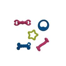 Kit 5 Peças Brinquedo Borracha Variados The Pets Brasil Kit 5 Peças Brinquedo Borracha Variados The Pets Brasil