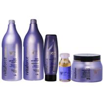 Kit 5 Peças Cabelos com Queda Fragilizado Quebradiço Danificado Pós Progressiva WF Vitaforce 3,812ml Kit 5 Peças Cabelos com Queda Fragilizado Quebradiço Danificado Pós Progressiva WF Vitaforce 3,812ml