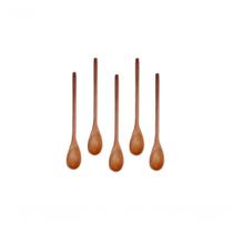 Kit 5 Peças Colher De Pau Madeira Modelos Mingau 27 Cm