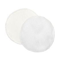 Kit 5 Peças com 2 pares Absorventes Protetor de Seios Amamentação Lavável e Saquinho Branco e Rosa