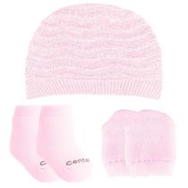 Kit 5 Peças Conjunto Enxoval Rosa Para Bebê Roupa Recem Nascido