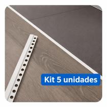 Kit 5 Peças De Perfil Filete P 1m Em Aço Inox 304 Branco Kit 5 Peças De Perfil Filete P 1m Em Aço Inox 304 Branco