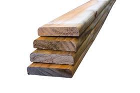 KIT 5 peças deck de madeira Pinus tratado com nós 9x290 centímetros (Cobre 1,30 m²)