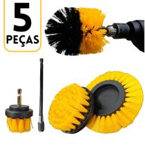 Kit 5 Peças Escovas de Limpeza Box Sofás Tapetes Estofados Banheiro Para Parafusadeira Furadeira Kit 5 Peças Escovas de Limpeza Box Sofás Tapetes Estofados Banheiro Para Parafusadeira Furadeira