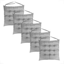 Kit 5 Peças Futton 40x40cm Diversas Cores Futon P/Cadeiras Banquetas Sofás Pallets Almofadas Macio Com Fitas Para Amarrar