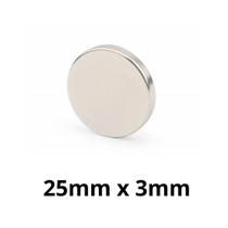 Kit 5 Peças Imã Neodímio Bloco Magnético N35 25 x 3 mm Super Forte Potente