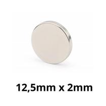 Kit 5 Peças Imã Neodímio Disco Magnético N35 12,5 x 2 mm Super Forte Potente