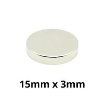Kit 5 Peças Imã Neodímio Disco Magnético N35 15 x 3 mm Super Forte Potente