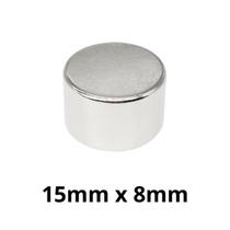 Kit 5 Peças Imã Neodímio Disco Magnético N35 15 x 8 mm Super Forte Potente