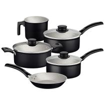 Kit 5 Peças Jogo de Panelas Tramontina Turim Com Tampa De Vidro Antiaderente