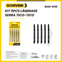 Kit 5 Peças Lâmina de Serra TicoTico Versatilidade e Precisão