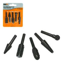 Kit 5 Peças Limas Aço Para Acabamento Madeira 1/4 Bestfer Kit 5 Peças Limas Aço Para Acabamento Madeira 1/4 Bestfer