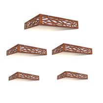 Kit 5 Peças Luminária Acrílico Plafon Madeira Copacabana3619 Kit 5 Peças Luminária Acrílico Plafon Madeira Copacabana3619