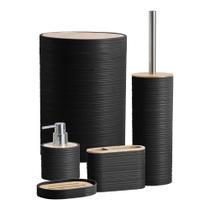 Kit 5 peças p/ banheiro jolitex linea plástico 9488