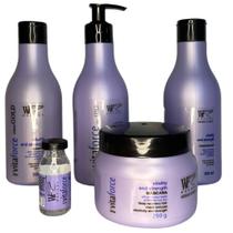 Kit 5 peças para Cabelos com Queda, Fragilizado, Quebradiço e Danificado Pós Progressiva WF 1,162ml Kit 5 peças para Cabelos com Queda, Fragilizado, Quebradiço e Danificado Pós Progressiva WF 1,162ml