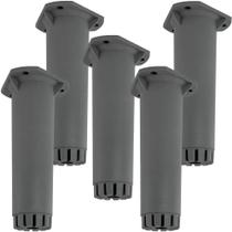 Kit 5 Peças - Pé Para Armario Generico Itatiaia De 17 a 21cm CInza Kit 5 Peças - Pé Para Armario Generico Itatiaia De 17 a 21cm CInza