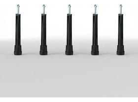 Kit 5 Peças Pé Trampolim Elastic Jump Polimet Cama Elástica Preto