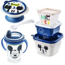 Kit 5 Peças Pote Conect, Tigela, Copo Mickey - plasutil