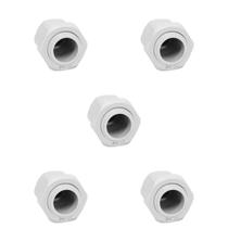 Kit 5 Peças Prensa Cabo Cinza Rosca Curta BSP 3/8 Polegadas Sibratec - Cinza Claro