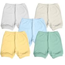 Kit 5 Peças Shorts Bebê Algodão Verão Menino Menina Unissex