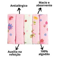 KIT 5 PEÇAS TOALHINHA DE BOCA KARINHO 32x25CM ALGODAO MACIO