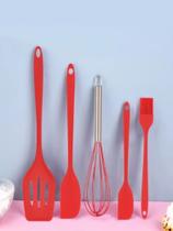 Kit 5 peças utensílios de cozinha silicone
