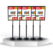 Kit 5 Pedestais Porta Cartaz Oferta Para Folha A4 Com Regulagem
